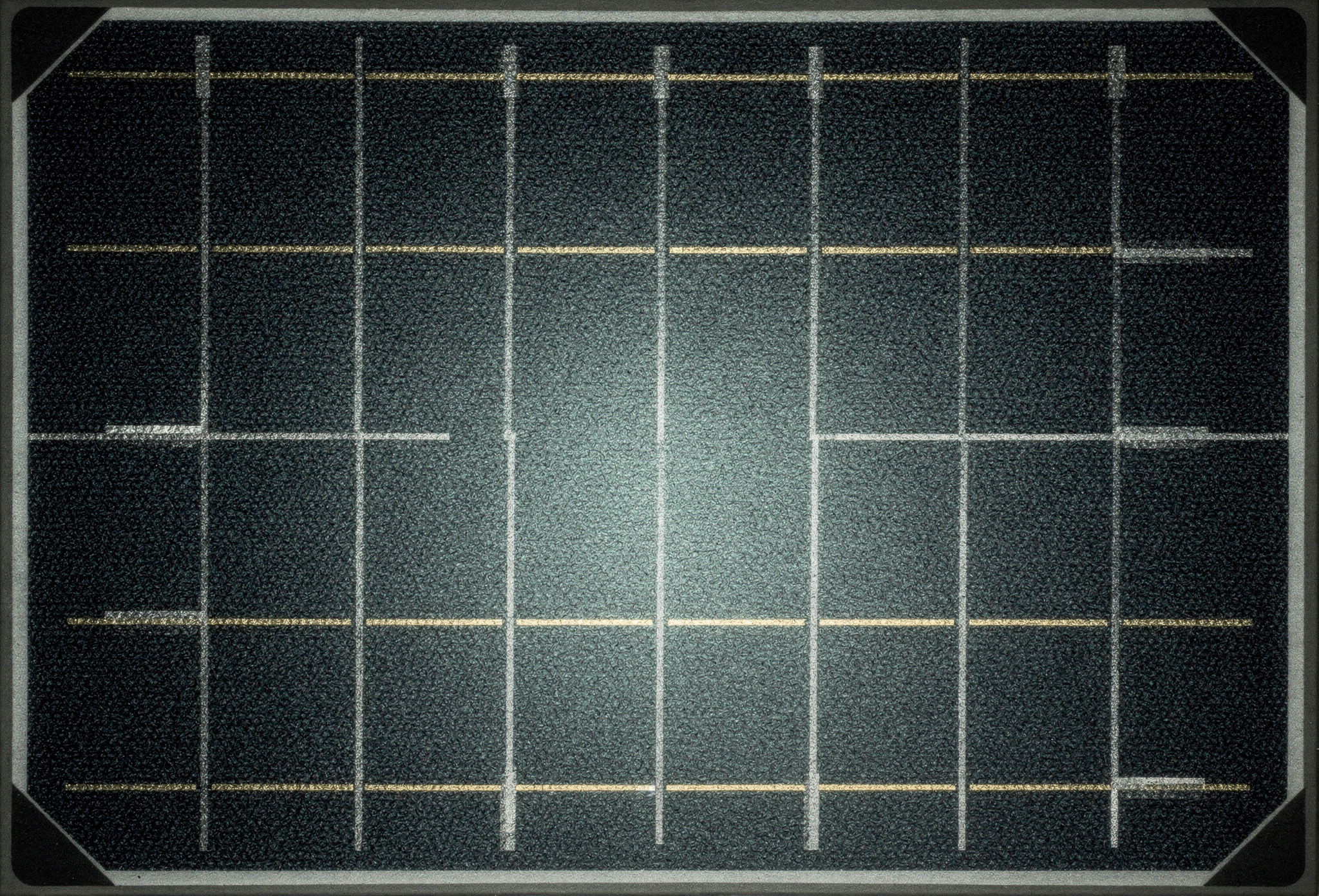 Extreme close-up of a single monocrystalline solar cell surface